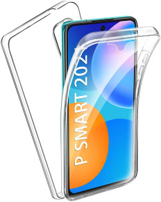 Луксозен ултра тънък Поли-Карбонов комплект предна и задна част със силиконова ТПУ рамка 360° Body Guard за Huawei P Smart 2021 PPA-LX2 кристално прозрачен